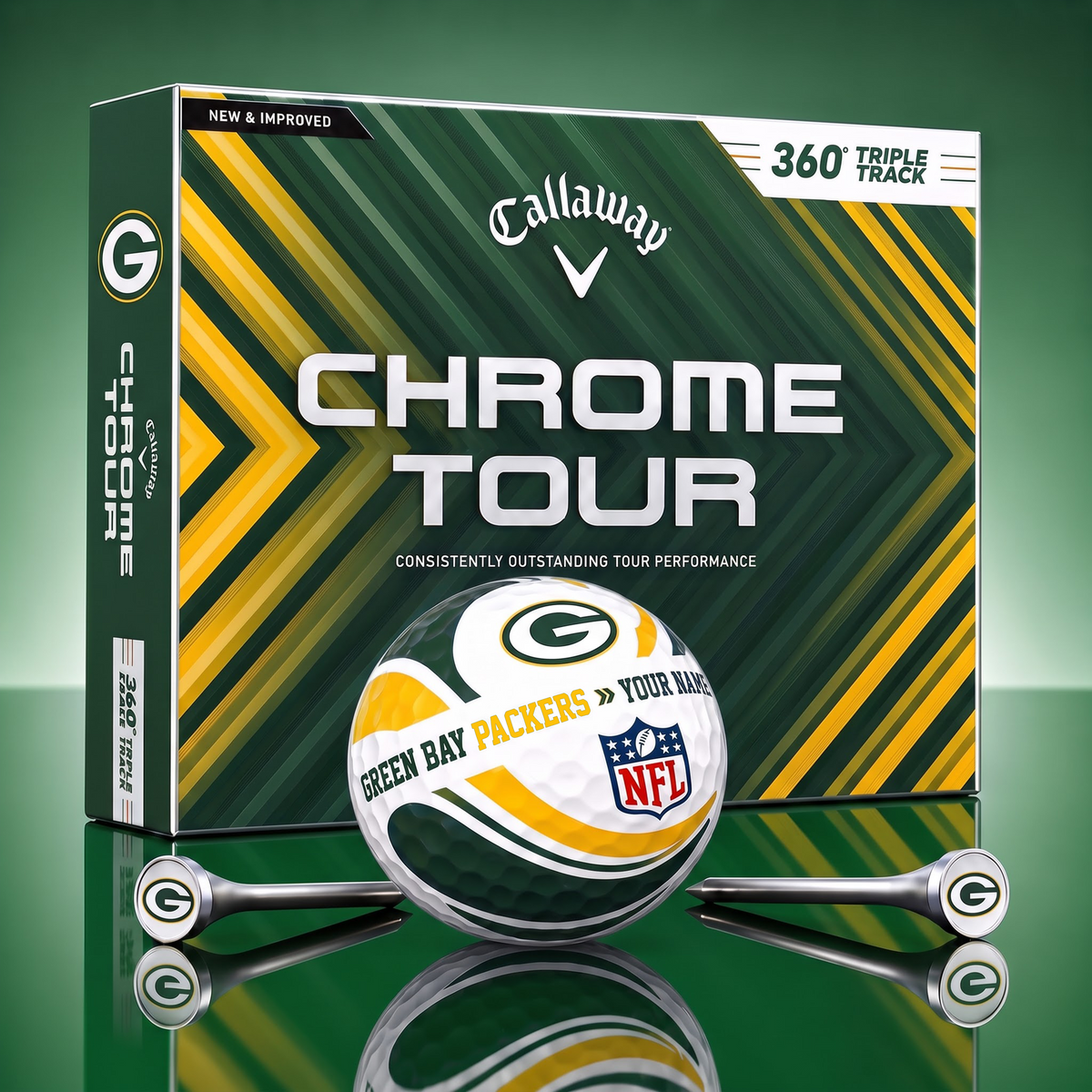 PREMIUM NFL X GBP EXCLUSIVE TOURNAMENT PERSONALIZED GOLF BALL V30 COLLECTION