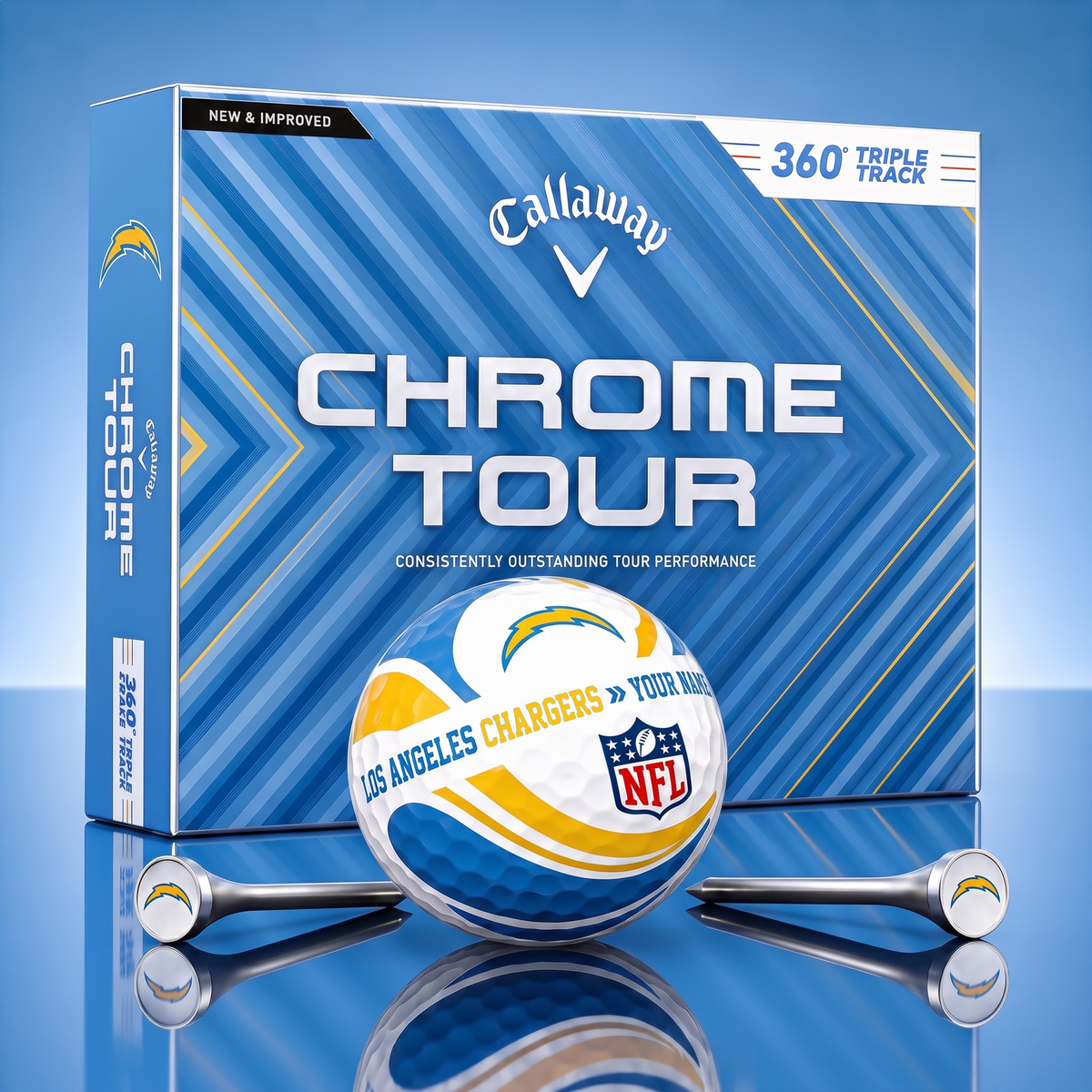 PREMIUM NFL X LAC EXCLUSIVE TOURNAMENT PERSONALIZED GOLF BALL V30 COLLECTION