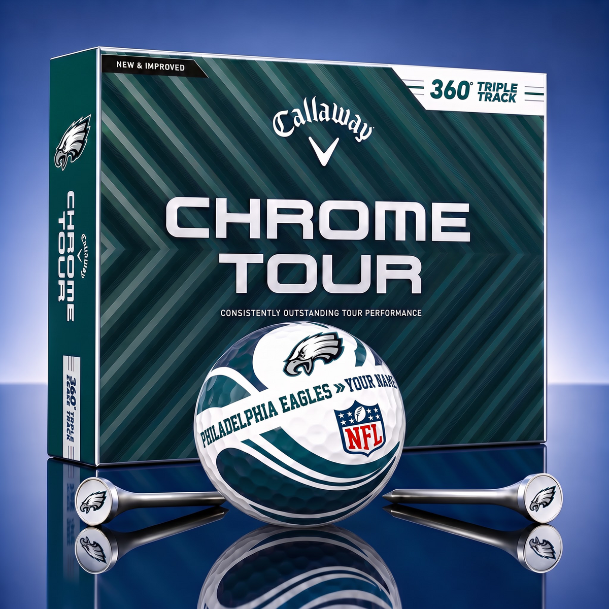 PREMIUM NFL X PE EXCLUSIVE TOURNAMENT PERSONALIZED GOLF BALL V30 COLLECTION