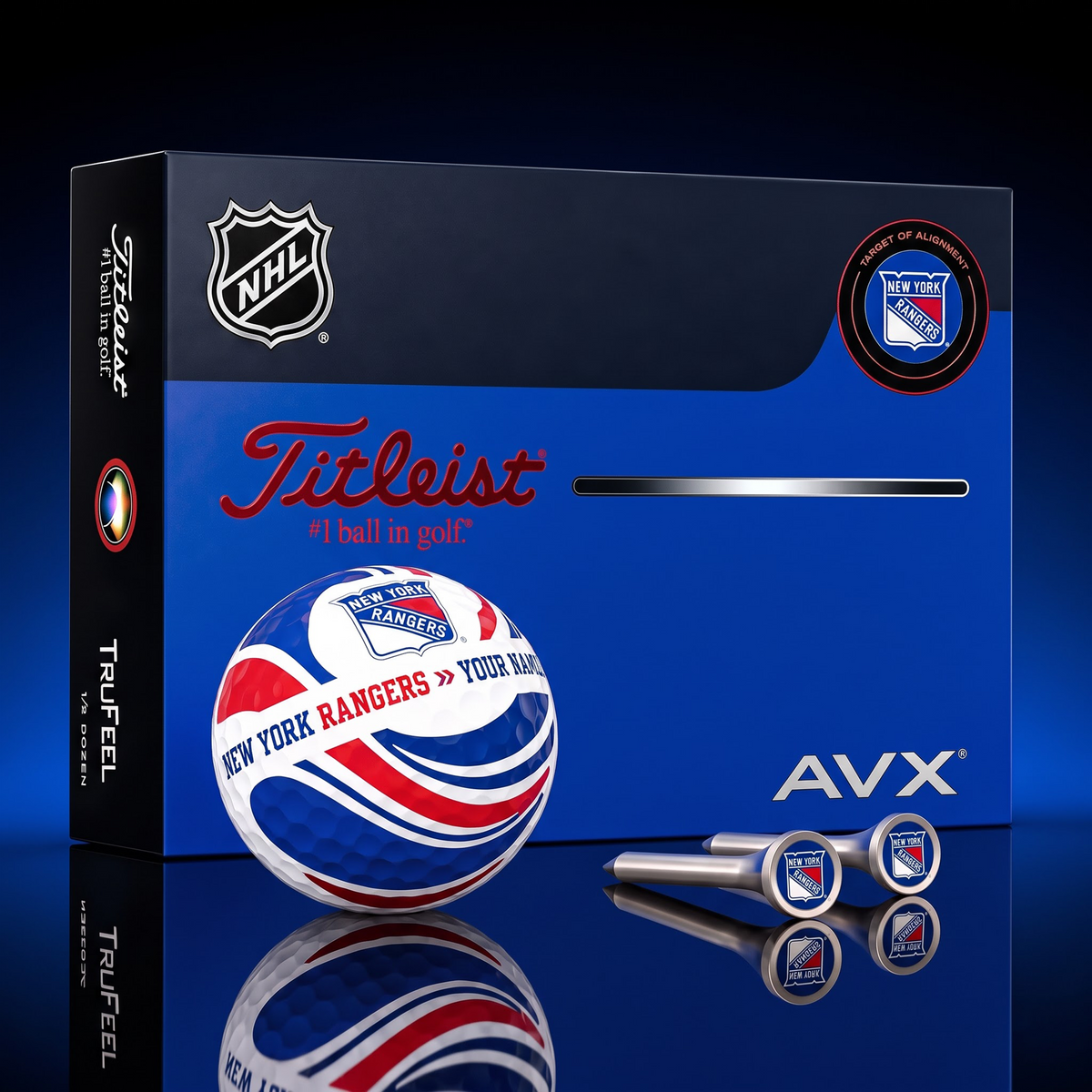 PREMIUM NHL X NYR EXCLUSIVE TOURNAMENT PERSONALIZED GOLF BALL V6 COLLECTION