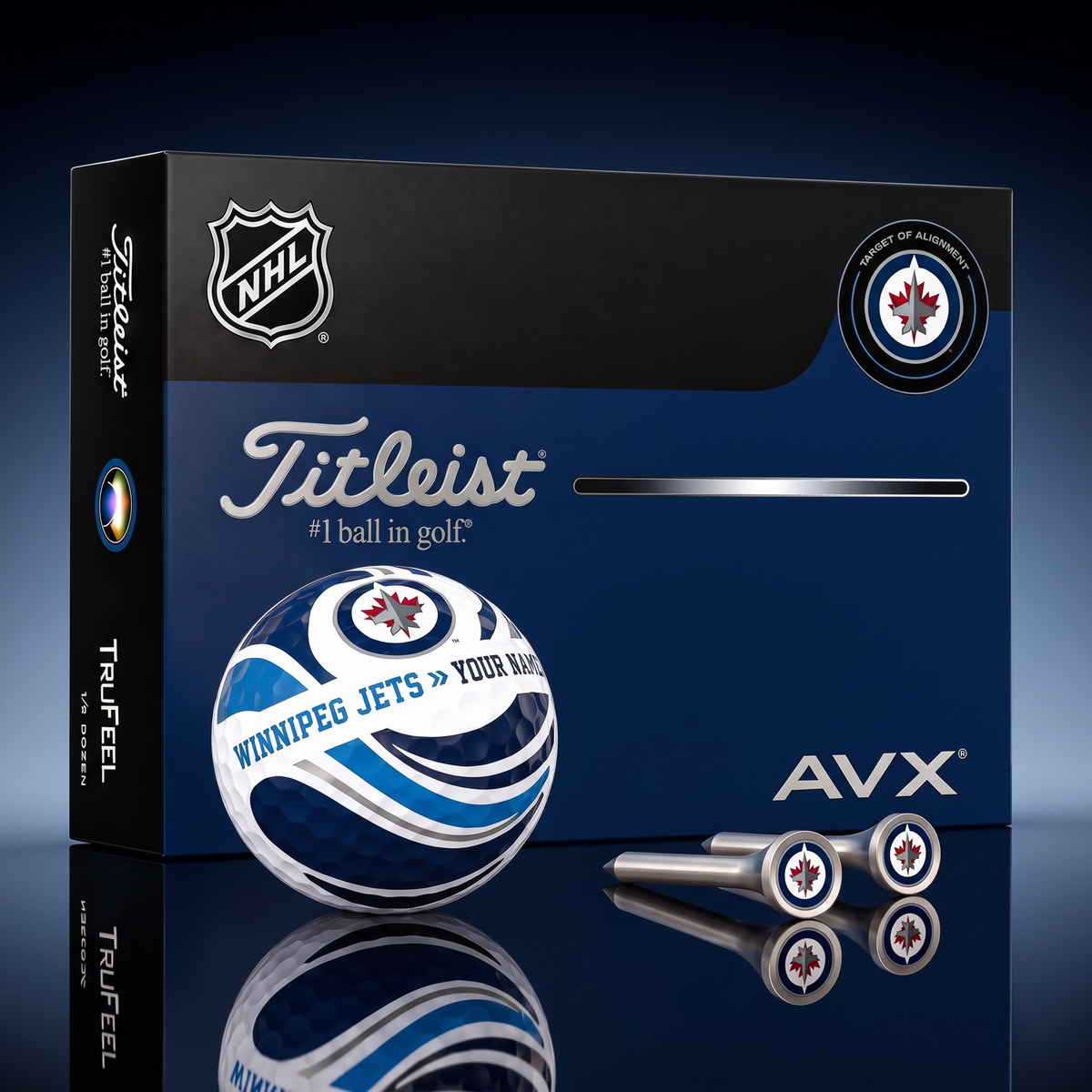 PREMIUM NHL X WJ EXCLUSIVE TOURNAMENT PERSONALIZED GOLF BALL V6 COLLECTION