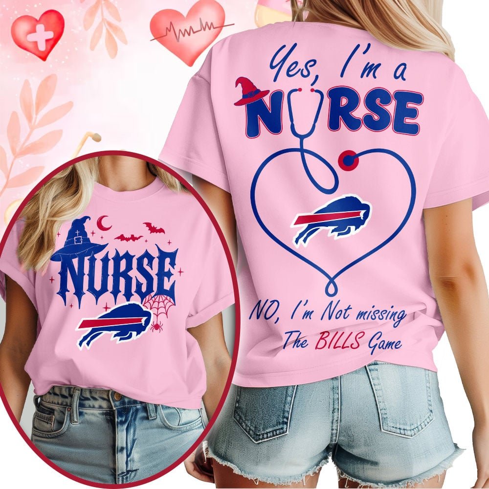 Premium NFL X BUF Night Shift Never Misses Game Day Halloween Nurse 3D Shirt