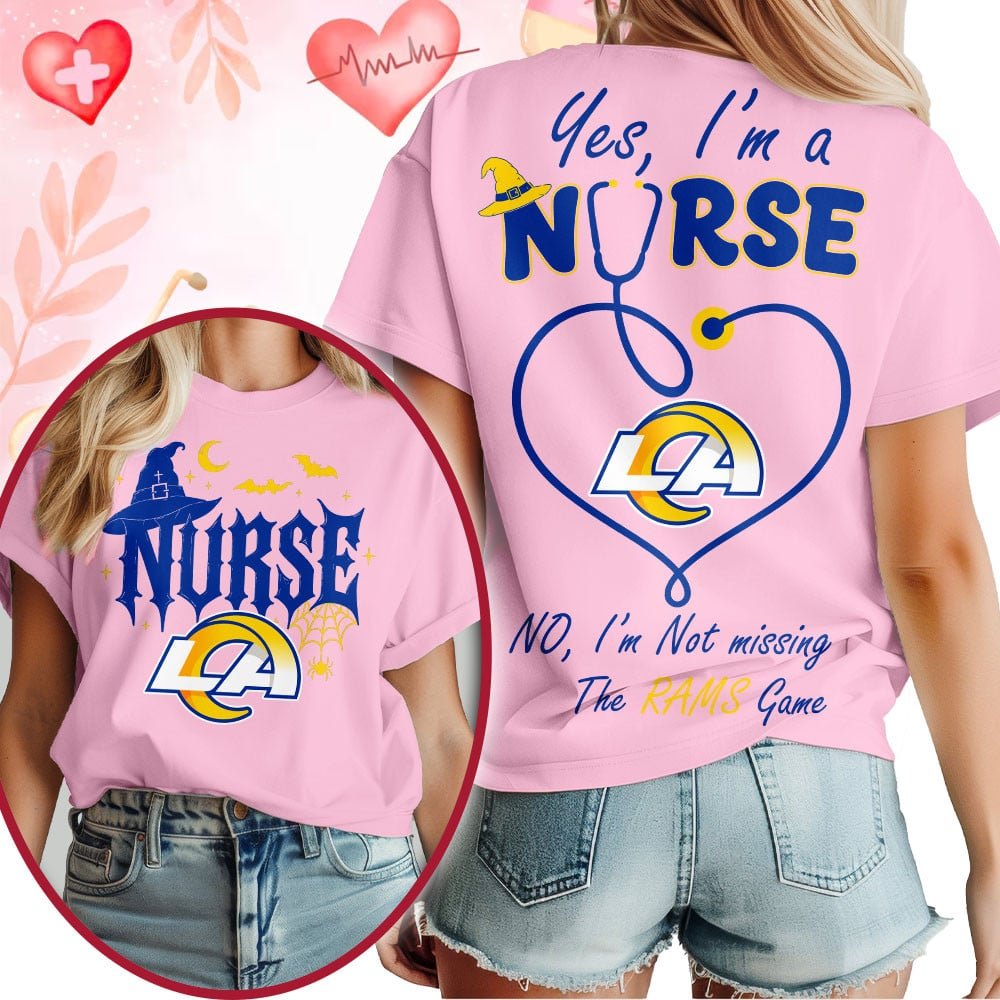Premium NFL X LAR Night Shift Never Misses Game Day Halloween Nurse 3D Shirt
