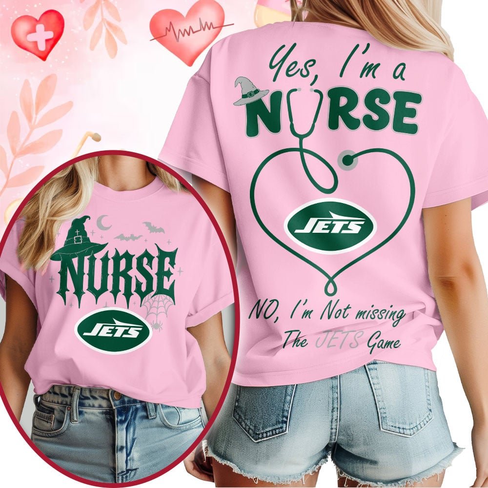Premium NFL X NYJ Night Shift Never Misses Game Day Halloween Nurse 3D Shirt