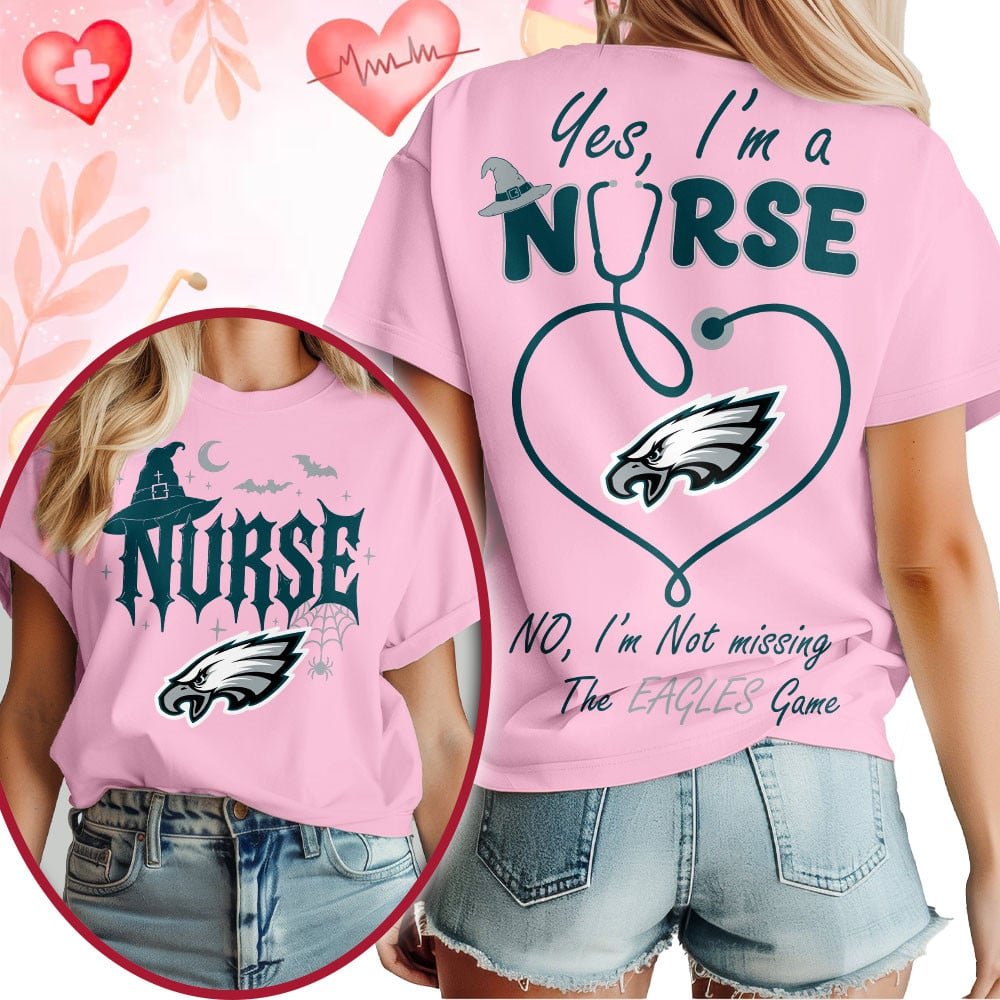 Premium NFL X PHI Night Shift Never Misses Game Day Halloween Nurse 3D Shirt