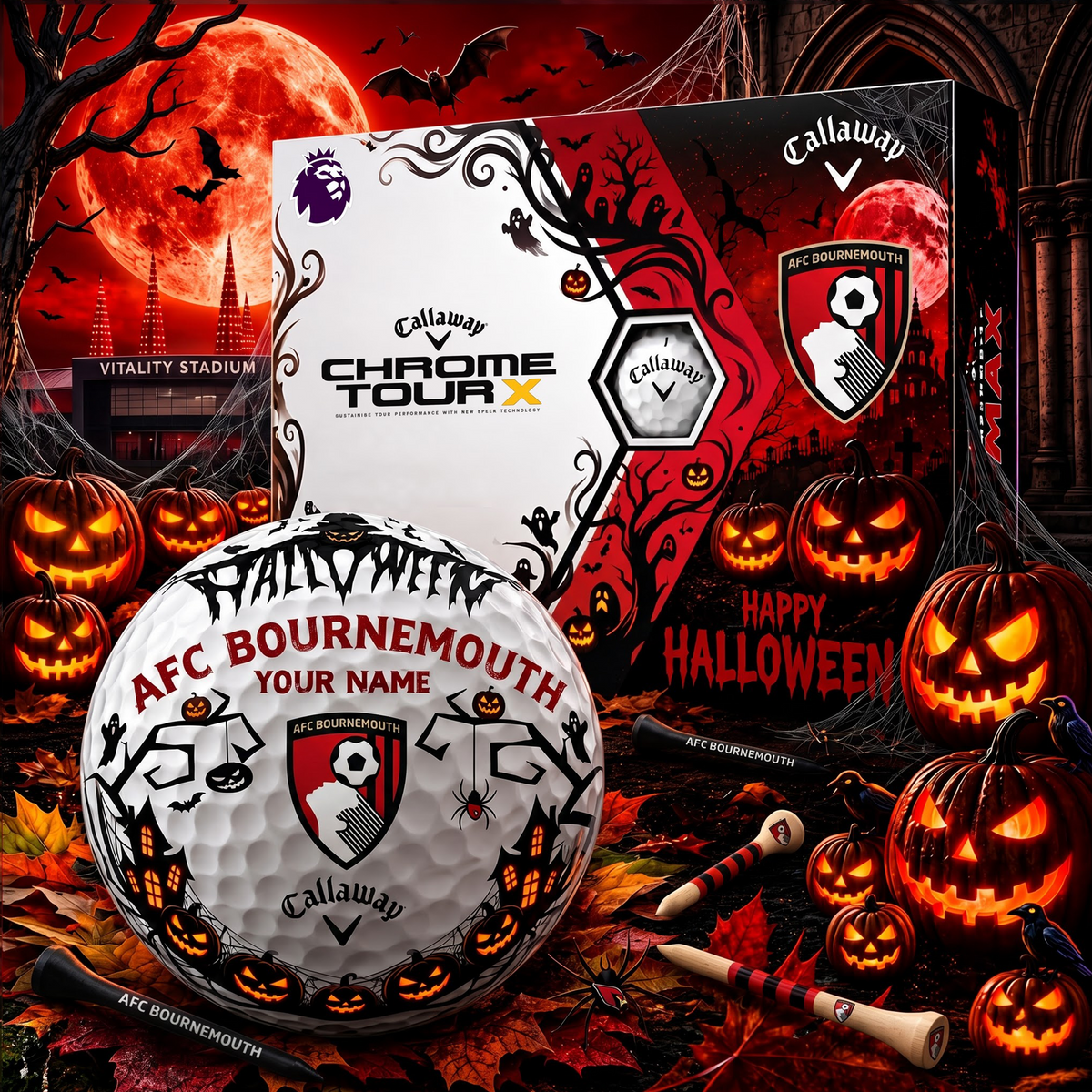 SIGNATURE EPL X AB EXCLUSIVE PERSONALIZED HALLOWEEN HORROR FAIRWAY GOLF BALL COLLECTION