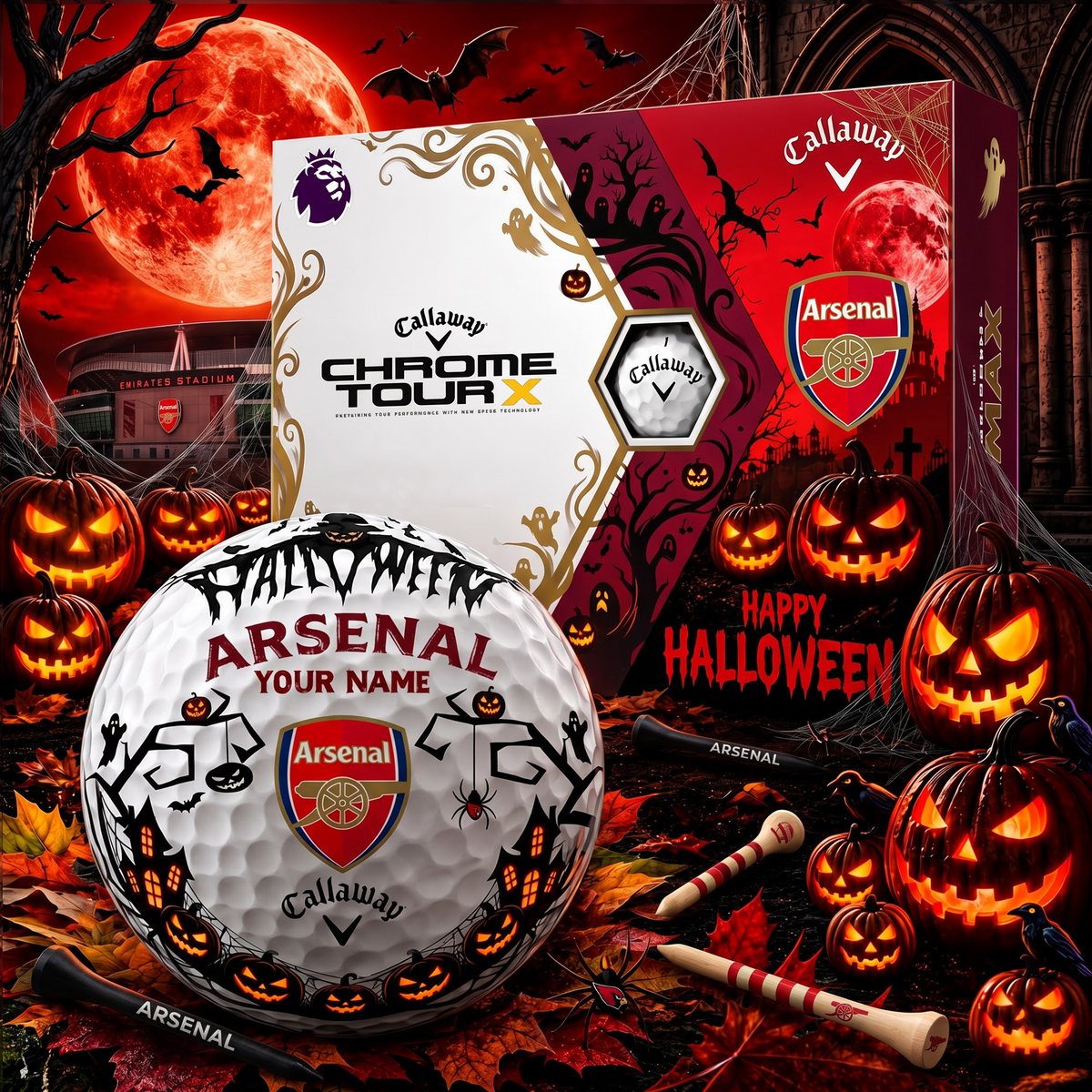 SIGNATURE EPL X ARS EXCLUSIVE PERSONALIZED HALLOWEEN HORROR FAIRWAY GOLF BALL COLLECTION