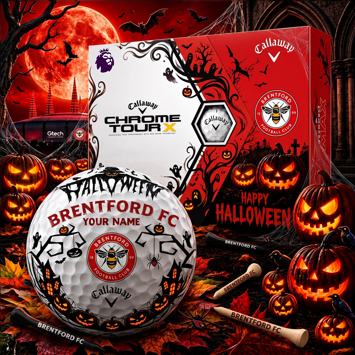 SIGNATURE EPL X BRE EXCLUSIVE PERSONALIZED HALLOWEEN HORROR FAIRWAY GOLF BALL COLLECTION