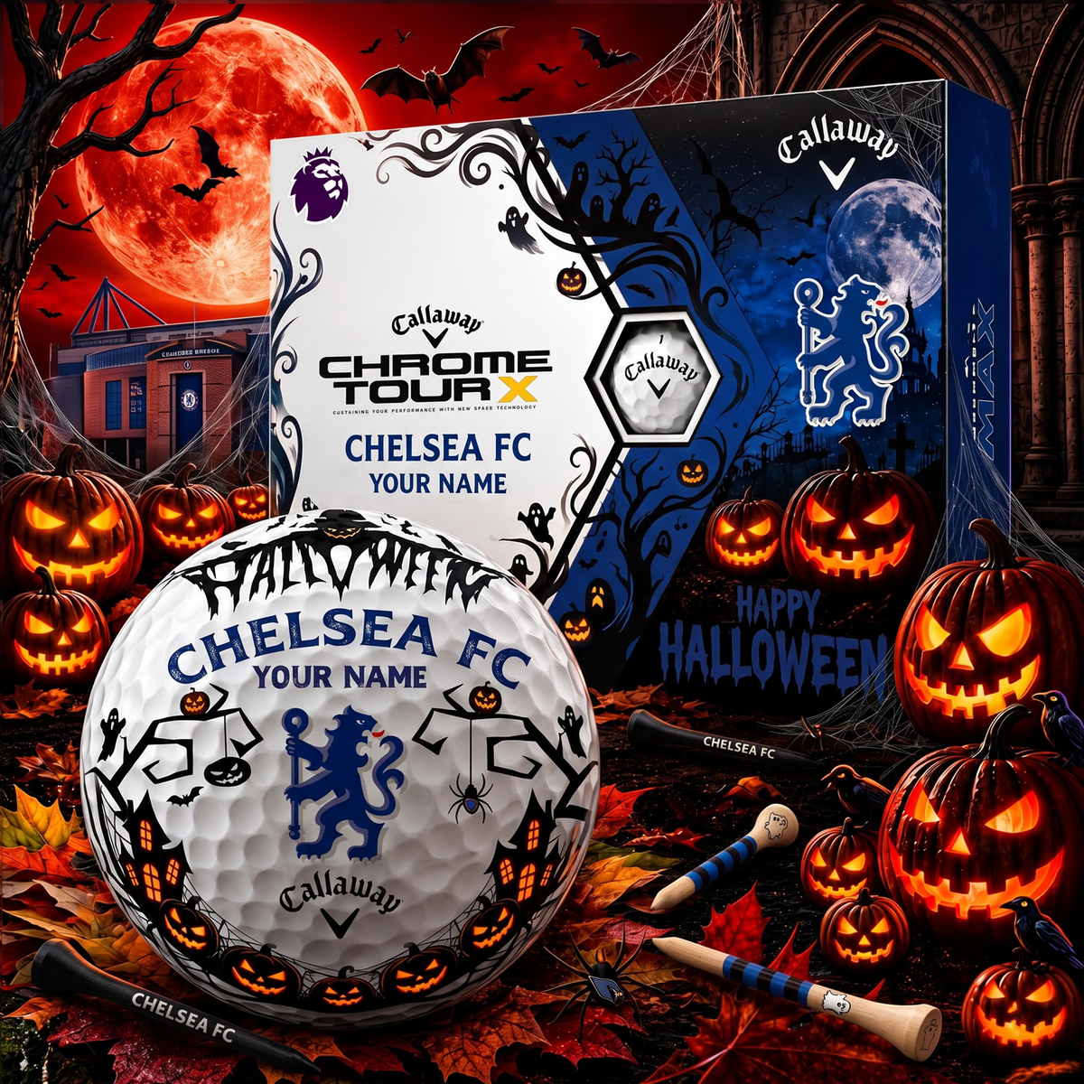 SIGNATURE EPL X CHE EXCLUSIVE PERSONALIZED HALLOWEEN HORROR FAIRWAY GOLF BALL COLLECTION