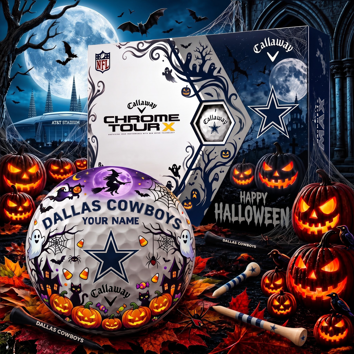 SIGNATURE NFL X DC EXCLUSIVE PERSONALIZED HALLOWEEN HORROR FAIRWAY GOLF BALL COLLECTION V3