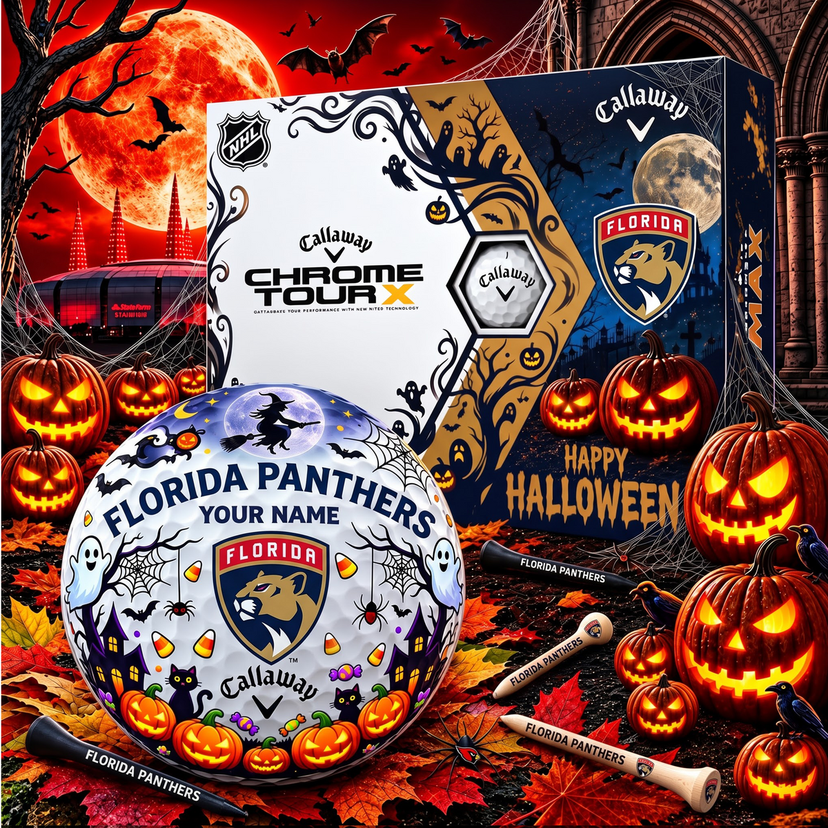 SIGNATURE NHL X FP EXCLUSIVE PERSONALIZED HALLOWEEN HORROR FAIRWAY GOLF BALL COLLECTION V3
