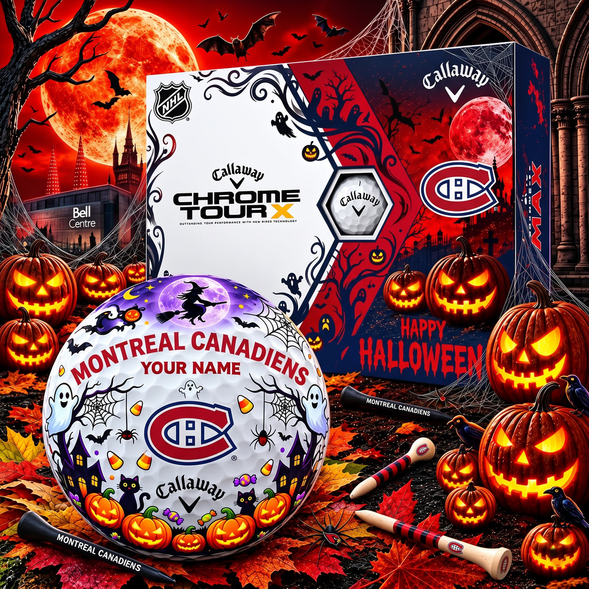 SIGNATURE NHL X MC EXCLUSIVE PERSONALIZED HALLOWEEN HORROR FAIRWAY GOLF BALL COLLECTION V3