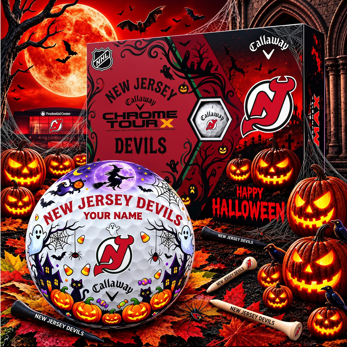 SIGNATURE NHL X NYD EXCLUSIVE PERSONALIZED HALLOWEEN HORROR FAIRWAY GOLF BALL COLLECTION V3