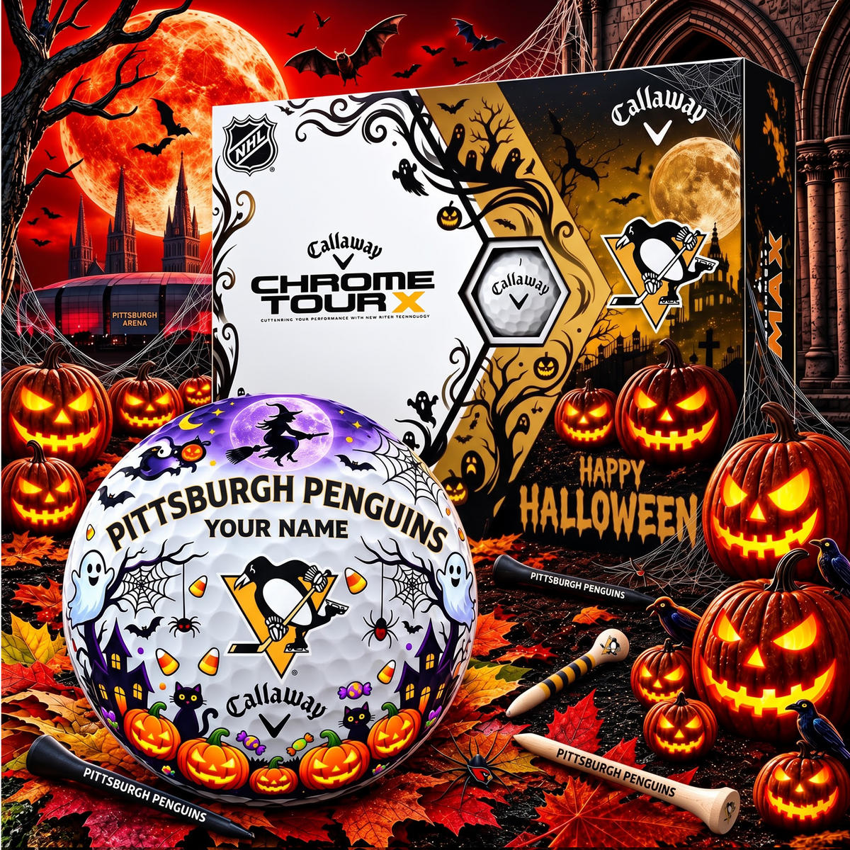 SIGNATURE NHL X PP EXCLUSIVE PERSONALIZED HALLOWEEN HORROR FAIRWAY GOLF BALL COLLECTION V3