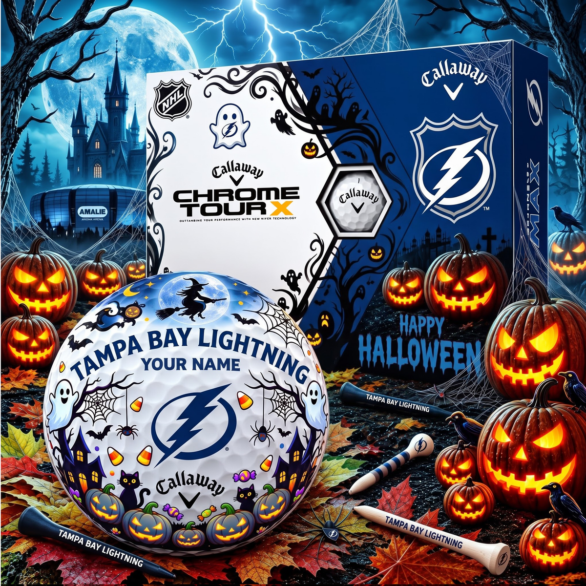 SIGNATURE NHL X TBL EXCLUSIVE PERSONALIZED HALLOWEEN HORROR FAIRWAY GOLF BALL COLLECTION V3