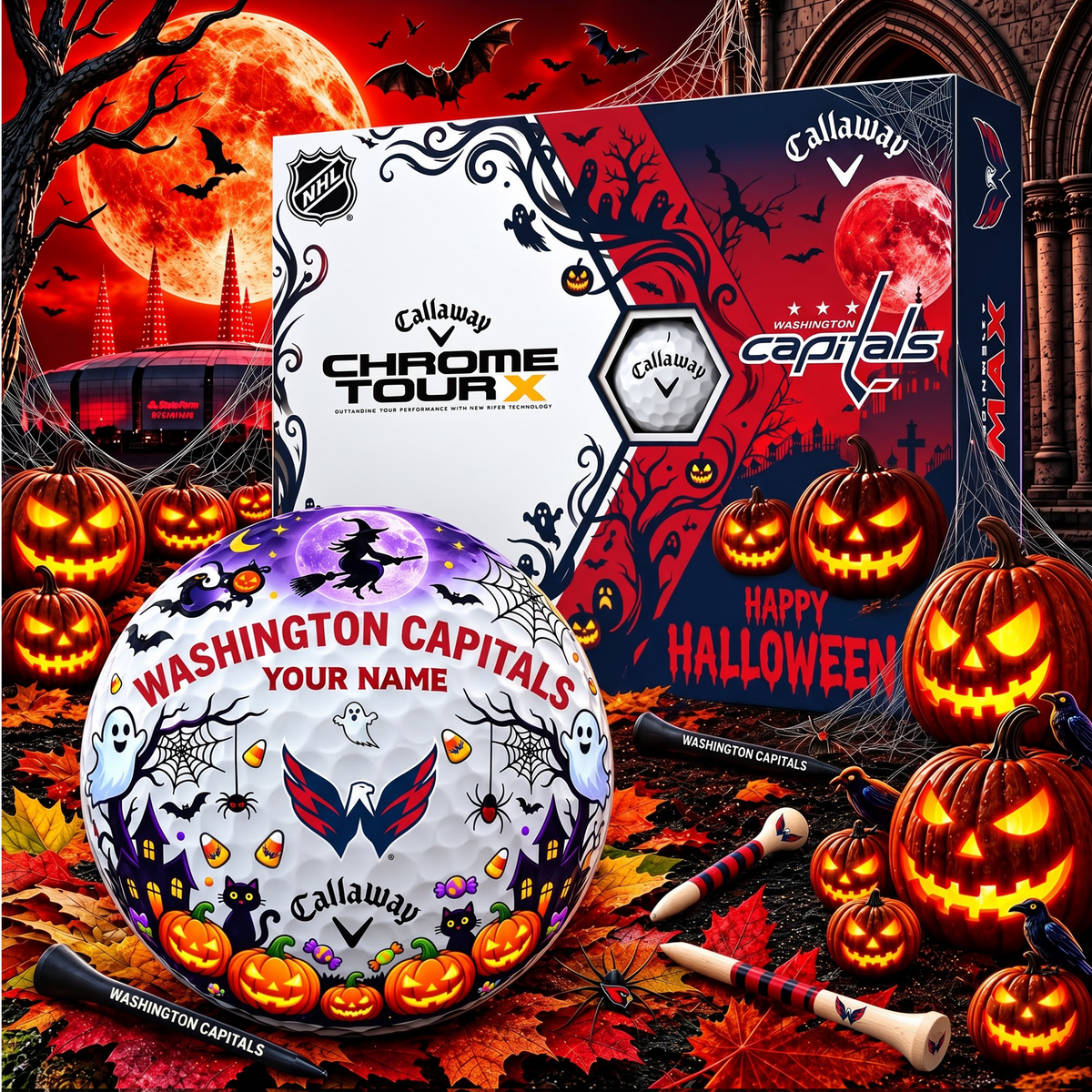 SIGNATURE NHL X WC EXCLUSIVE PERSONALIZED HALLOWEEN HORROR FAIRWAY GOLF BALL COLLECTION V3