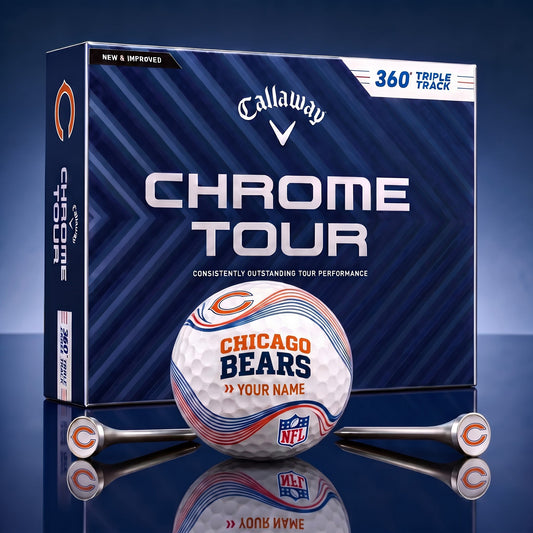 PREMIUM NFL X CHI DELUX PERSONALIZED GOLF BALL FOR TOURNAMENT V33 LIMITED EDITION