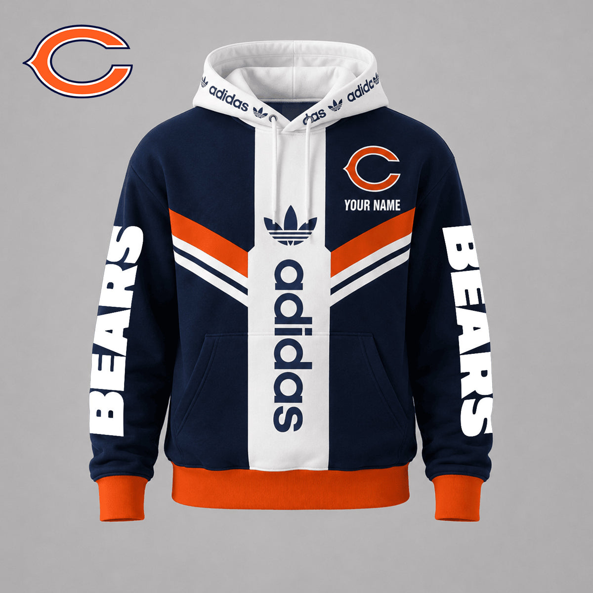 PREMIUM NFL X CHI EXCLUSIVE PERSONALIZED SPORT HOODIE LIMITED EDITION