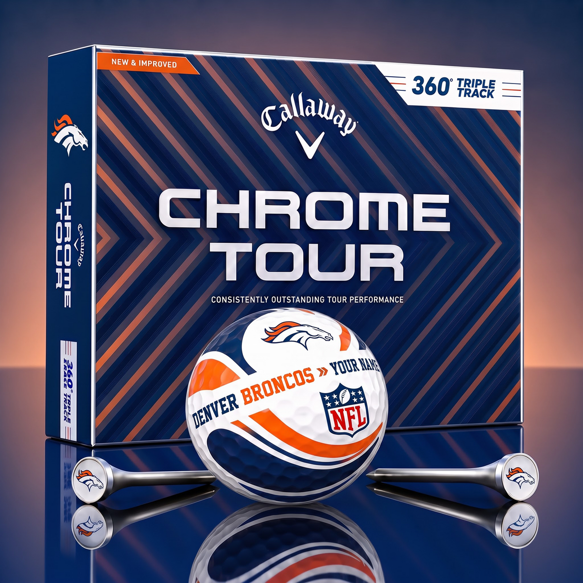 PREMIUM NFL X DB EXCLUSIVE  TOURNAMENT  PERSONALIZED GOLF BALL V30 COLLECTION