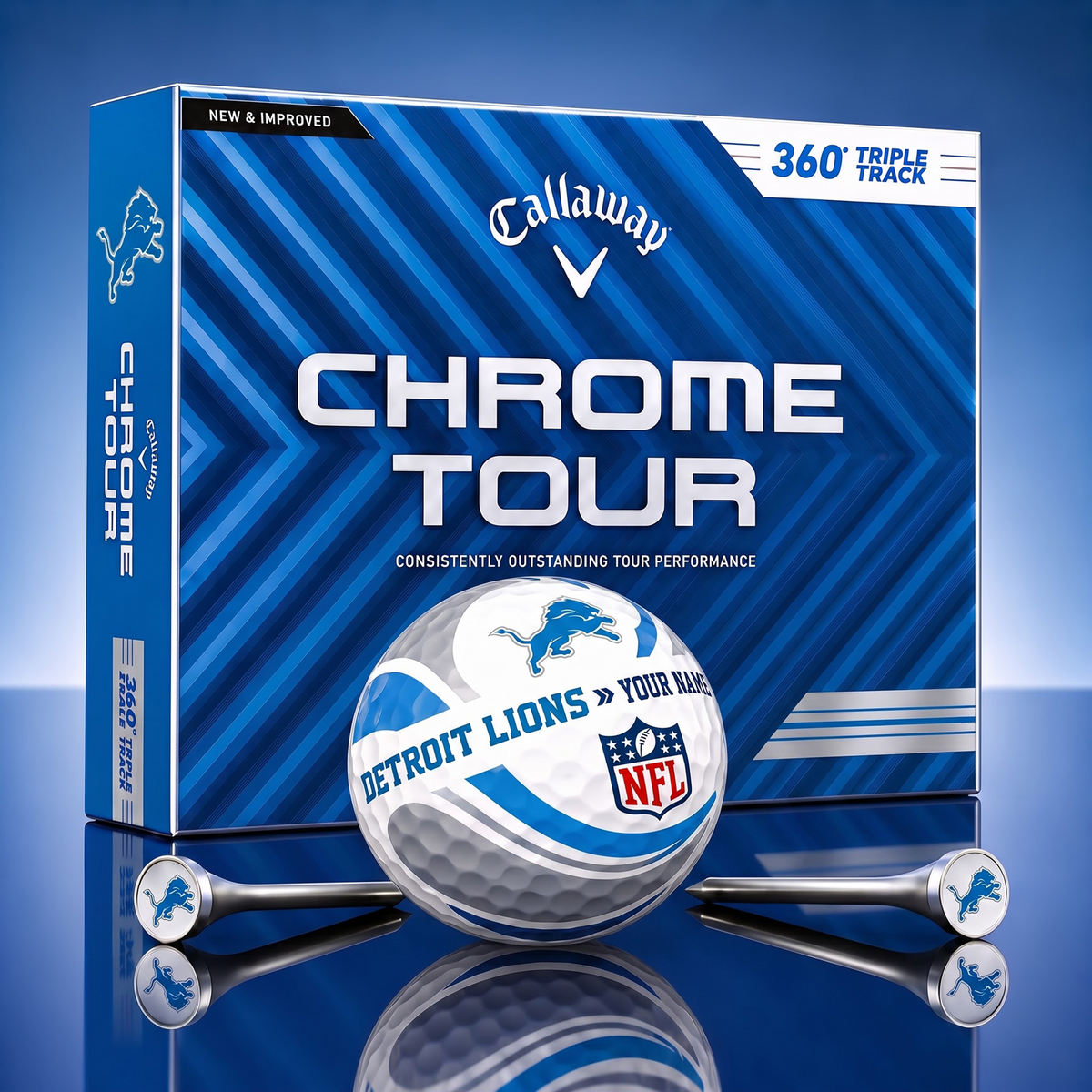 PREMIUM NFL X DL EXCLUSIVE  TOURNAMENT  PERSONALIZED GOLF BALL V30 COLLECTION