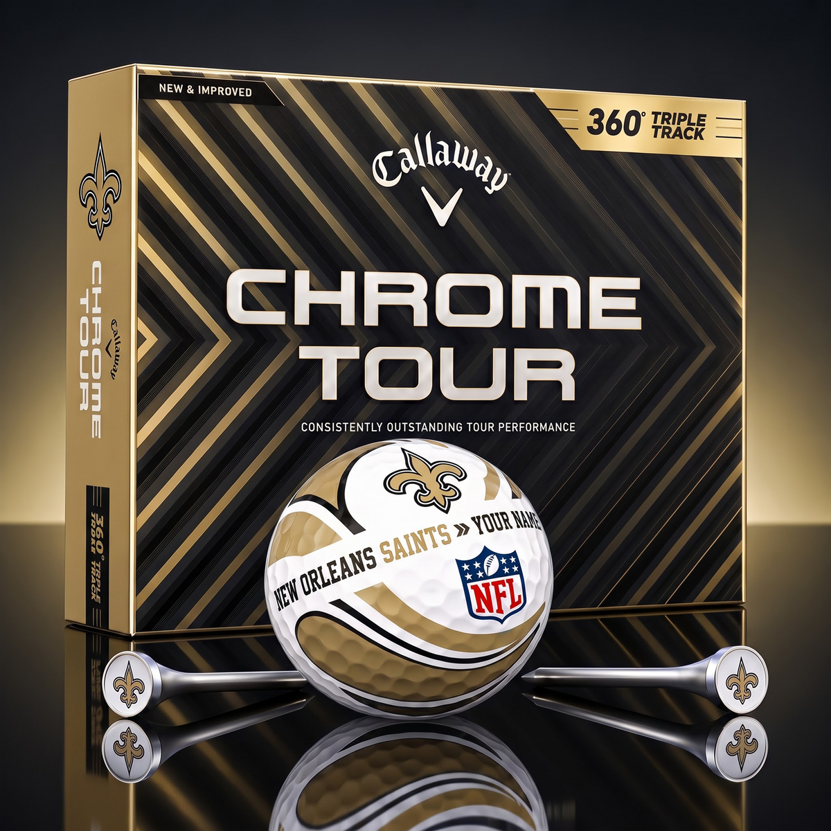 PREMIUM NFL X NOS EXCLUSIVE  TOURNAMENT  PERSONALIZED GOLF BALL V30 COLLECTION