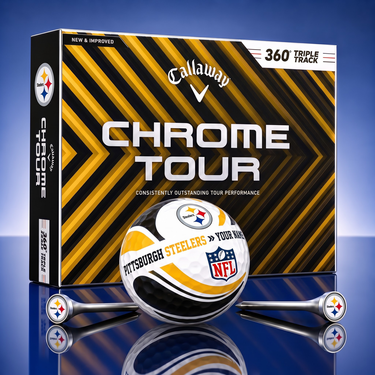 PREMIUM NFL X PS EXCLUSIVE  TOURNAMENT  PERSONALIZED GOLF BALL V30 COLLECTION