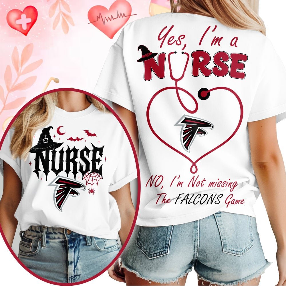 Premium NFL X ATL Night Shift Never Misses Game Day Halloween Nurse 3D Shirt