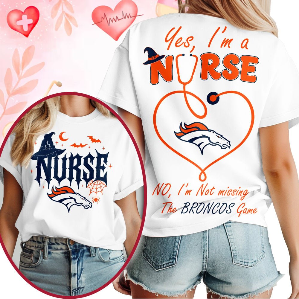 Premium NFL X DEN Night Shift Never Misses Game Day Halloween Nurse 3D Shirt
