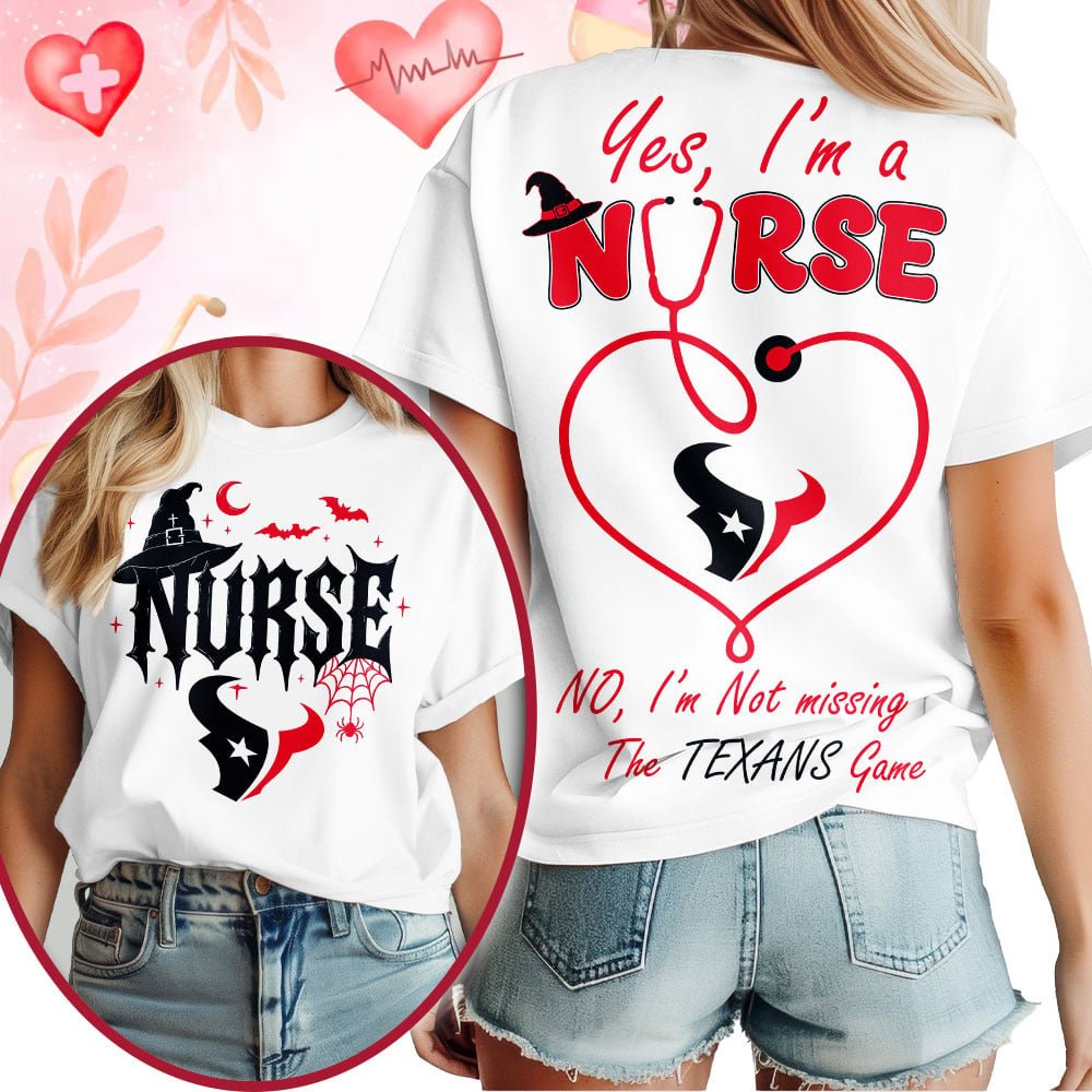 Premium NFL X HOU Night Shift Never Misses Game Day Halloween Nurse 3D Shirt