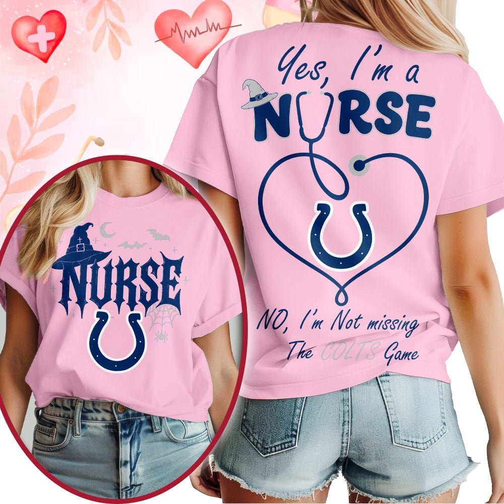 Premium NFL X IND Night Shift Never Misses Game Day Halloween Nurse 3D Shirt