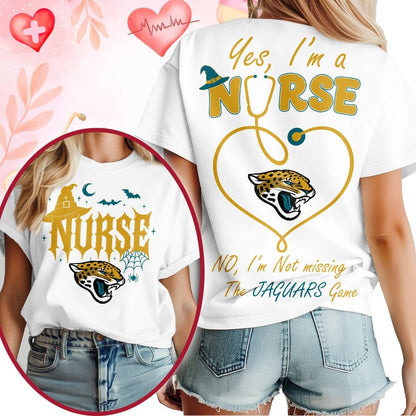 Premium NFL X JAC Night Shift Never Misses Game Day Halloween Nurse 3D Shirt