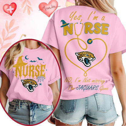 Premium NFL X JAC Night Shift Never Misses Game Day Halloween Nurse 3D Shirt
