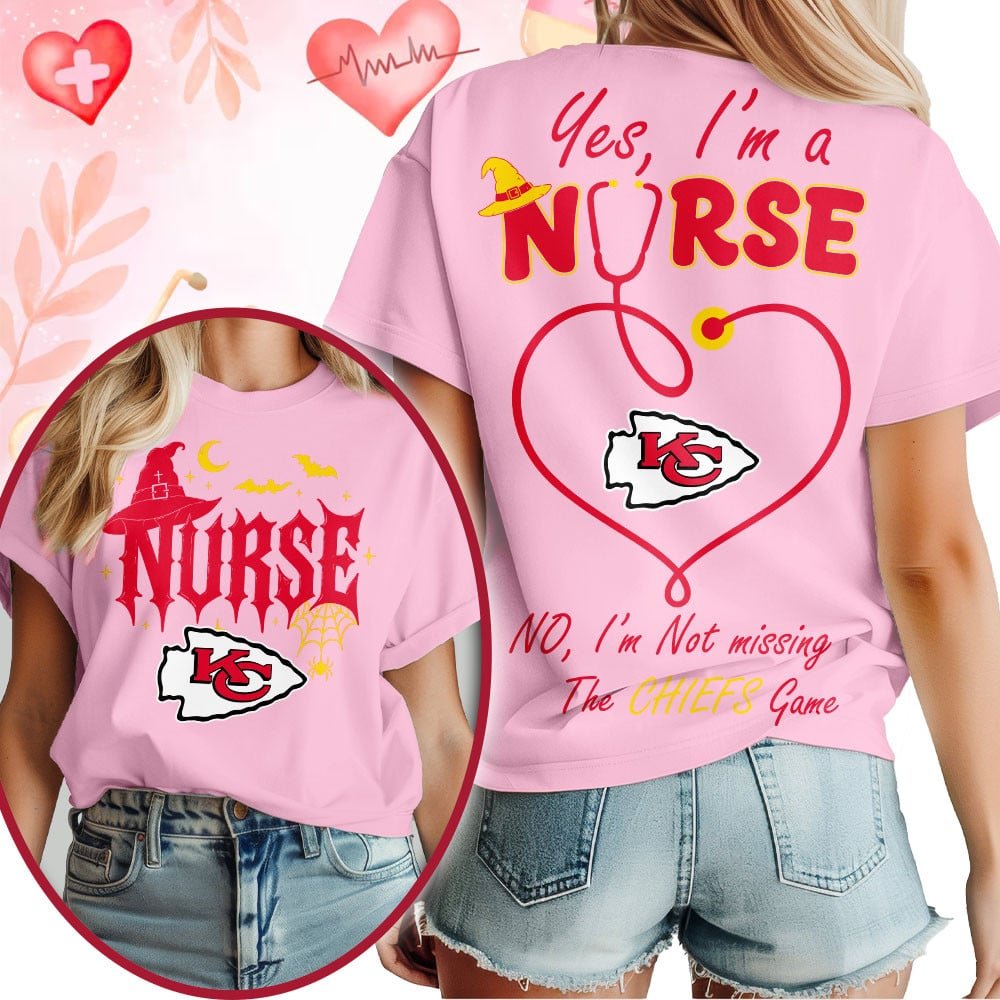 Premium NFL X KC Night Shift Never Misses Game Day Halloween Nurse 3D Shirt