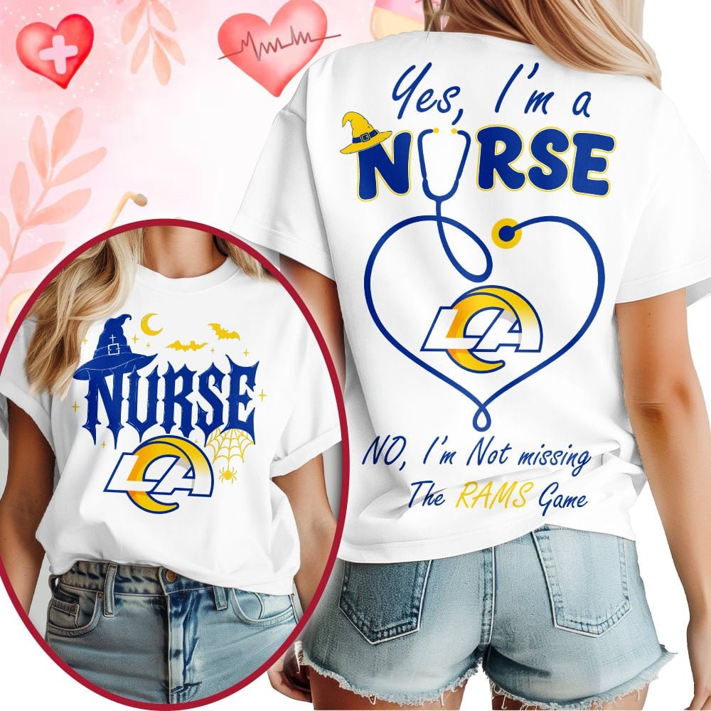 Premium NFL X LAR Night Shift Never Misses Game Day Halloween Nurse 3D Shirt