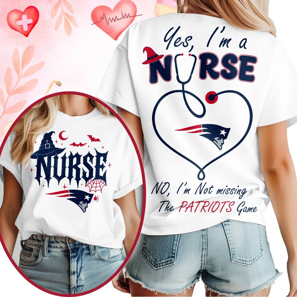Premium NFL X NE Night Shift Never Misses Game Day Halloween Nurse 3D Shirt