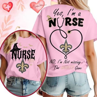 Premium NFL X NO Night Shift Never Misses Game Day Halloween Nurse 3D Shirt