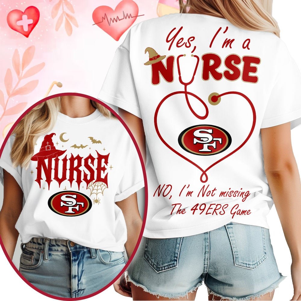Premium NFL X SF Night Shift Never Misses Game Day Halloween Nurse 3D Shirt