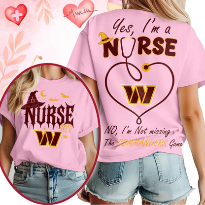 Premium NFL X WAS Night Shift Never Misses Game Day Halloween Nurse 3D Shirt