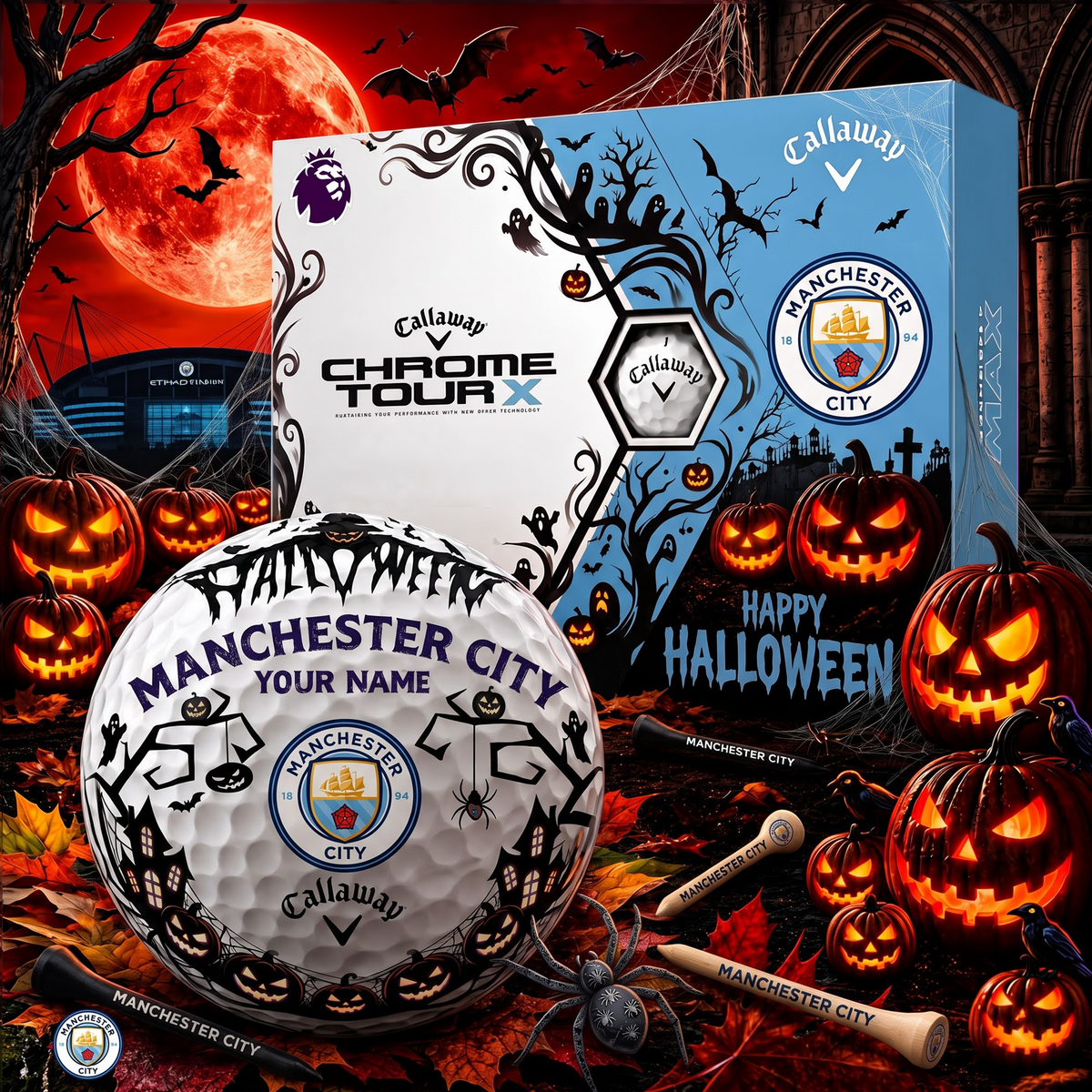 SIGNATURE EPL X MC EXCLUSIVE PERSONALIZED  HALLOWEEN HORROR FAIRWAY GOLF BALL COLLECTION