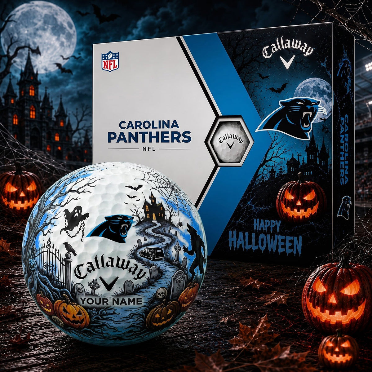 SIGNATURE NFL X CAR PERSONALIZED HALLOWEEN HAUNTED GOLF BALL – LIMITED EDITION