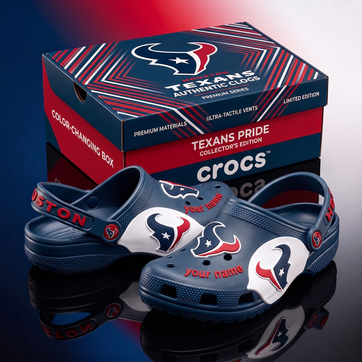 SIGNATURE NFL X HT EXCLUSIVE PERSONALIZED CROCS CLASSIC CLOG LIMITED EDITION