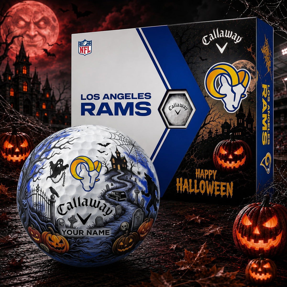 SIGNATURE NFL X LAR PERSONALIZED HALLOWEEN HAUNTED GOLF BALL – LIMITED EDITION