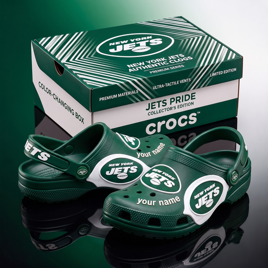SIGNATURE NFL X NYJ EXCLUSIVE PERSONALIZED CROCS CLASSIC CLOG LIMITED EDITION