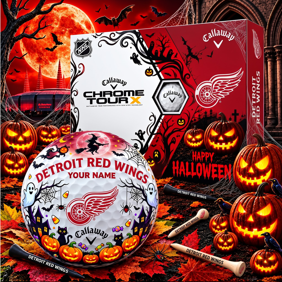 SIGNATURE NHL X DRW EXCLUSIVE PERSONALIZED  HALLOWEEN HORROR FAIRWAY GOLF BALL COLLECTION V3