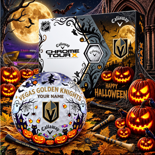SIGNATURE NHL X VGK EXCLUSIVE PERSONALIZED  HALLOWEEN HORROR FAIRWAY GOLF BALL COLLECTION V3