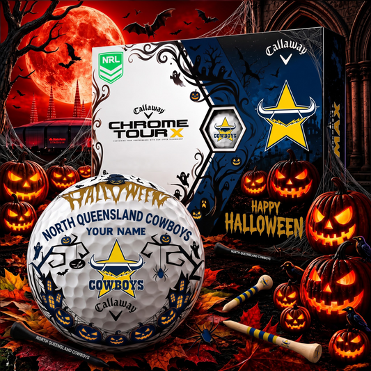 SIGNATURE NRL X NQC EXCLUSIVE PERSONALIZED  HALLOWEEN HORROR FAIRWAY GOLF BALL COLLECTION