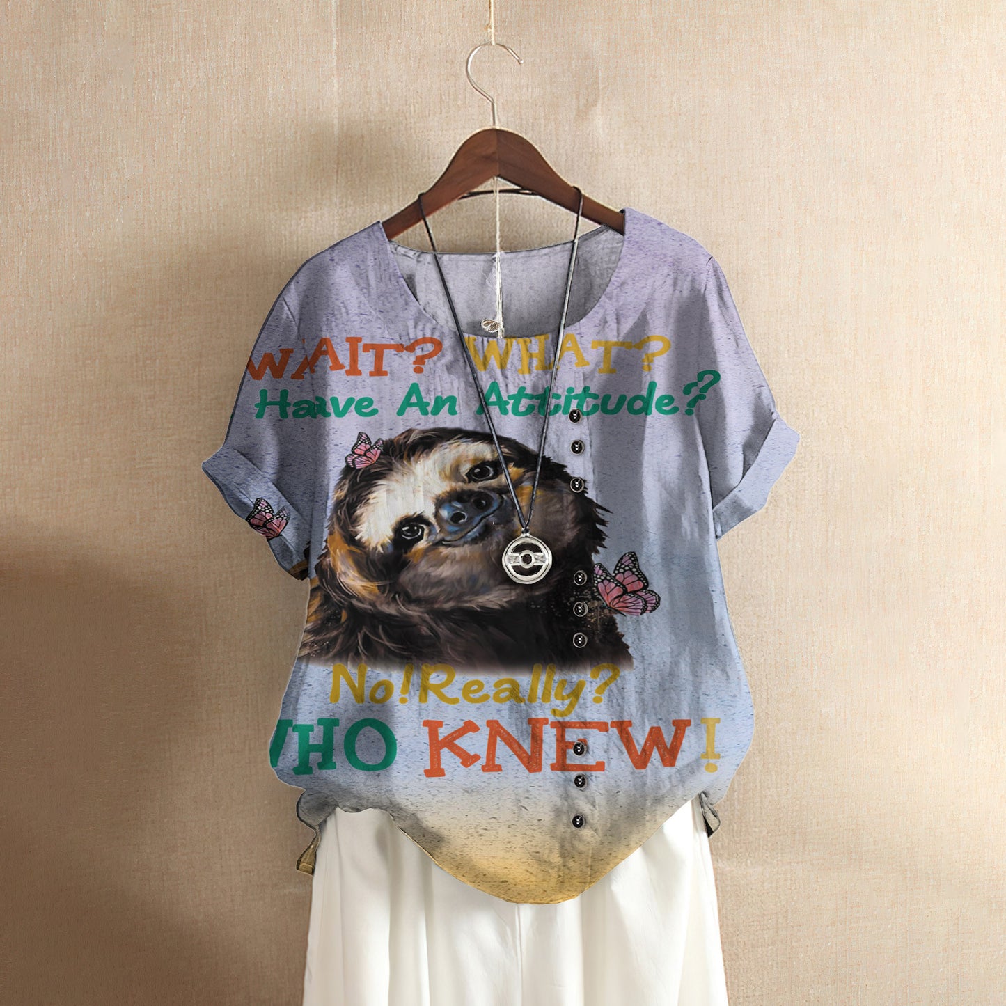 Shelly Casual Short Sleeve Shirt | Summer Blouse | Women Cotton T-Shirt